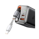 MCDODO CH-4271 Digital Display Charger with Built-in retractable USB-C Cable 40 W, Black