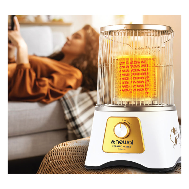 NEWAL CHT-170/07 Ceramic Heater, Carrying handle, 1800W, Chocolate مدفئة كهربائية نوال