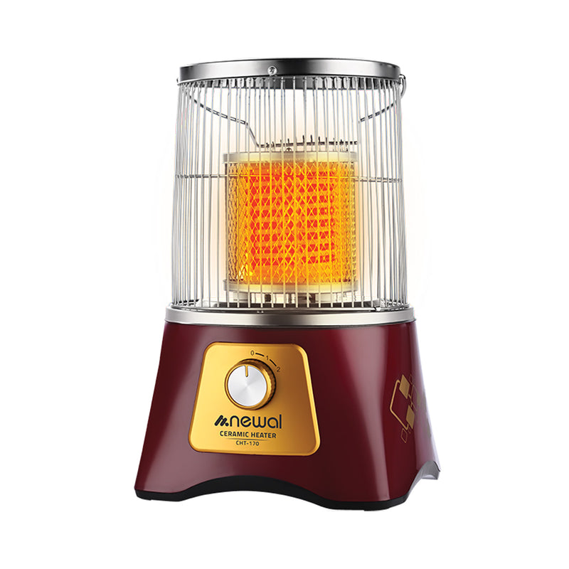 NEWAL CHT-170/03 Ceramic Heater, Carrying handle, 1800W, Dark Red مدفئة كهربائية نوال