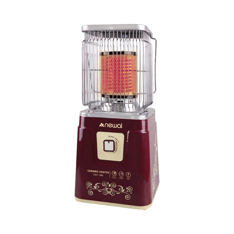 NEWAL CHT-190/03 Ceramic Heater, Carrying handle, 2000W, Dark Red مدفئة كهربائية نوال