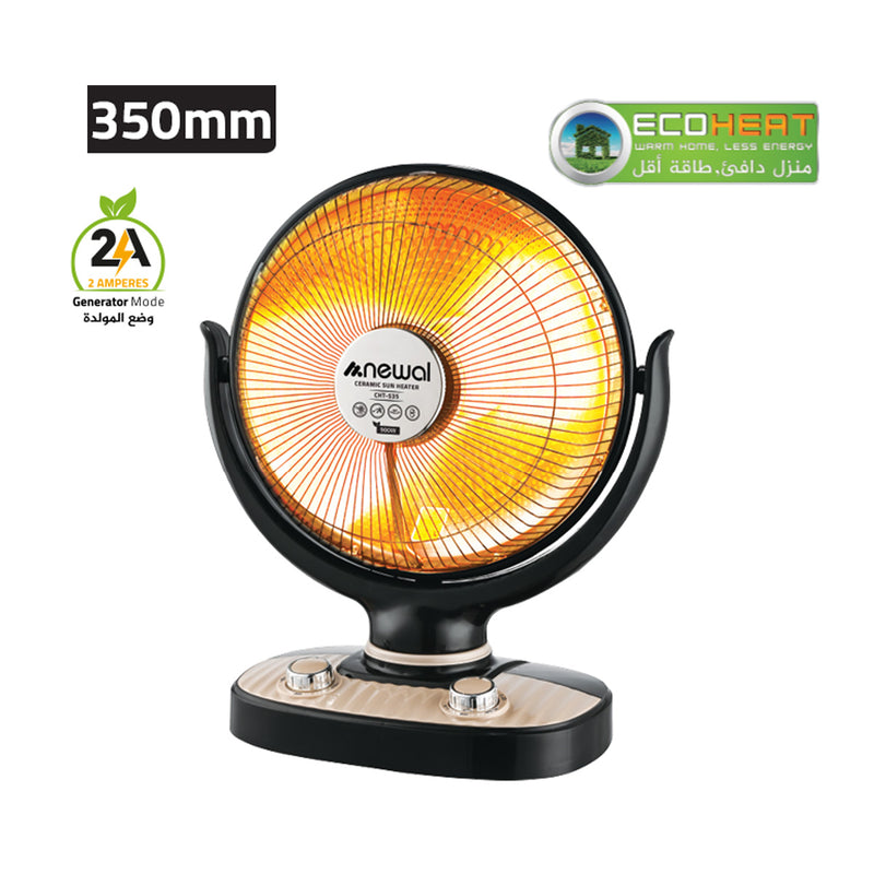 NEWAL CHT-535/02 Ceramic Heater, Easy Carrying handle, 900W, Black مدفئة نوال