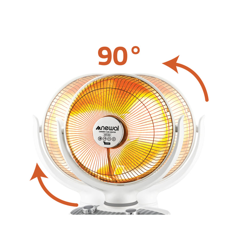 NEWAL CHT-545/02 Ceramic Heater, Easy Carrying Handle, 1200W, Black مدفئة نوال