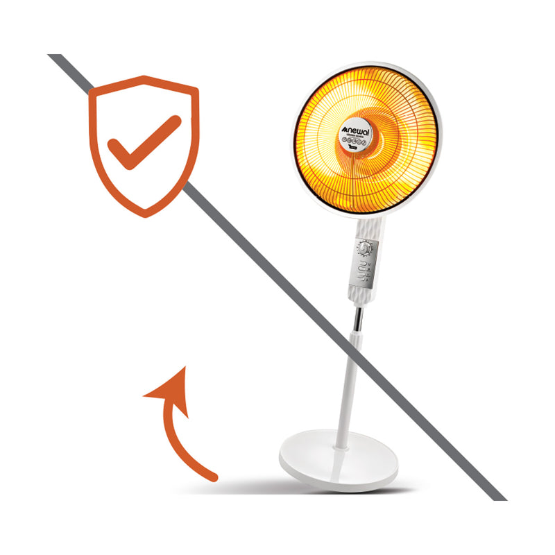 NEWAL CHT-560/02 Ceramic Heater, Adjustable Height, Black مدفئة نوال