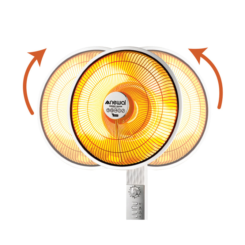 NEWAL CHT-560/02 Ceramic Heater, Adjustable Height, Black مدفئة نوال