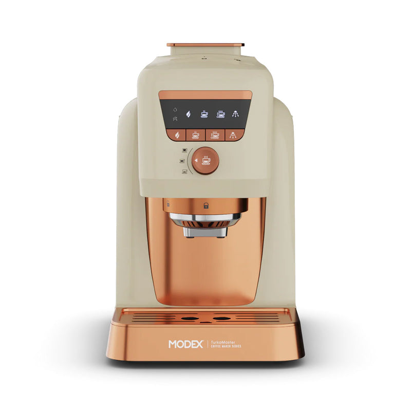 MODEX CM140 Coffee Machine Automatic Coffee Maker, Beige ماكينة صنع القهوة الأوتوماتيكية مودكس