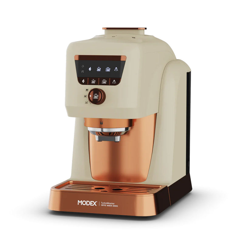 MODEX CM140 Coffee Machine Automatic Coffee Maker, Beige ماكينة صنع القهوة الأوتوماتيكية مودكس