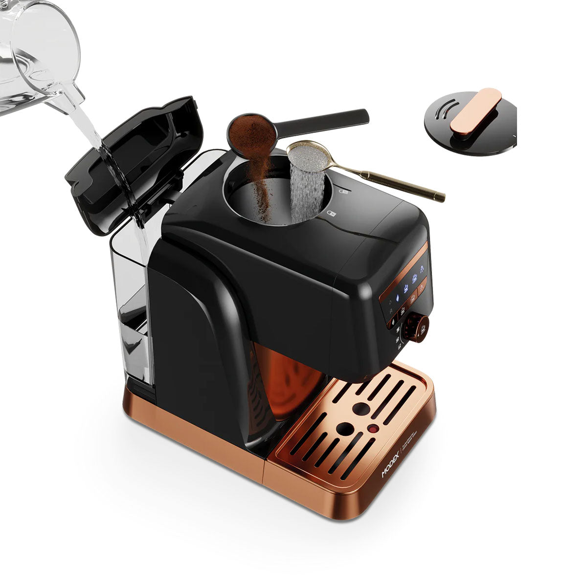 Modex Coffee MODEX CM140 Coffee Machine Automatic Coffee Maker, Black