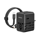 MCDODO CP-3270 Universal Travel Adapter with C to C cable 60 W, Black