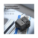 MCDODO CP-5980 Universal Travel Adapter with C to C cable 70 W, Black