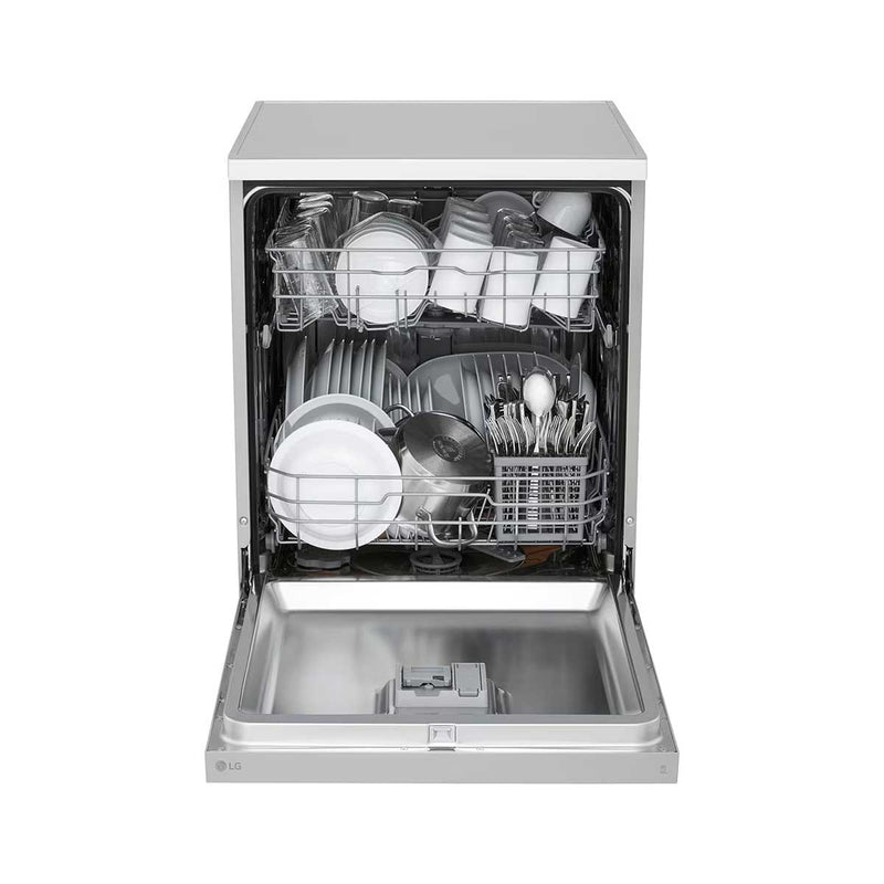 LG DFC612FV QuadWash™ Dishwasher, 14 Place Settings, EasyRack™ Plus, Inverter Direct Drive, Platinum Silver