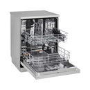 LG DFC612FV QuadWash™ Dishwasher, 14 Place Settings, EasyRack™ Plus, Inverter Direct Drive, Platinum Silver