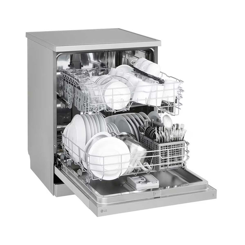 LG DFC612FV QuadWash™ Dishwasher, 14 Place Settings, EasyRack™ Plus, Inverter Direct Drive, Platinum Silver