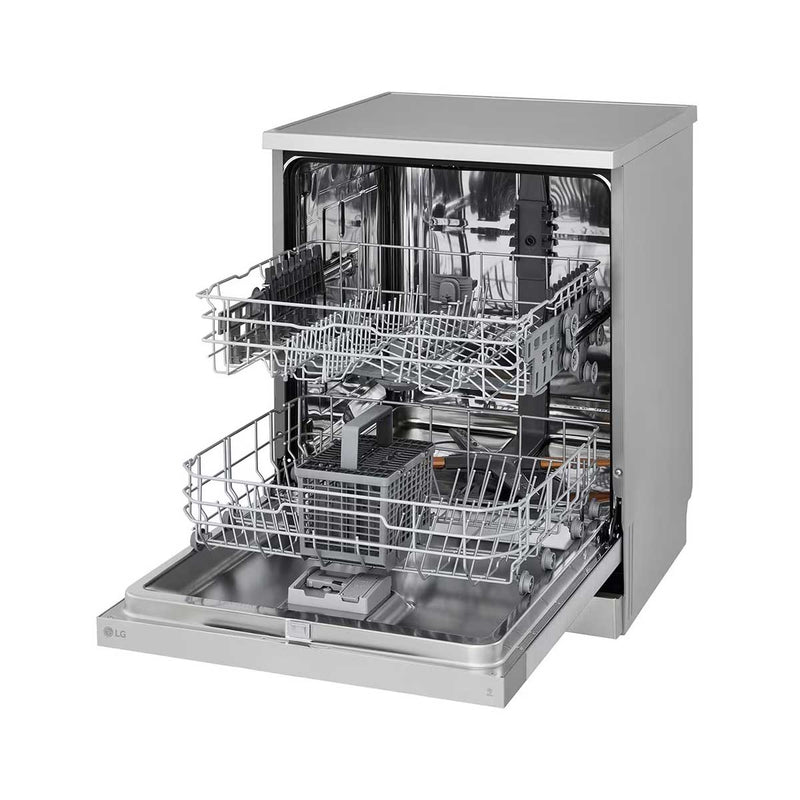 LG DFC612FV QuadWash™ Dishwasher, 14 Place Settings, EasyRack™ Plus, Inverter Direct Drive, Platinum Silver