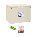 ALMATEEN DFMA300BE-TR Chest Freezer Powerful and Fast Freezing 300L, Beige + Free gift QHMA4012BR-CH فريزر متين بطول 14 قدم + هدية مجانية QHMA4012BR-CH