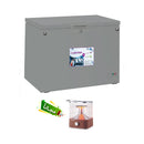 ALMATEEN DFMA300SL-TR Chest Freezer Powerful and Fast Freezing 300L, Silver + Free gift QHMA4012BR-CH فريزر متين بطول 14 قدم + هدية مجانية QHMA4012BR-CH