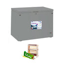 ALMATEEN DFMA300SL-TR Chest Freezer Powerful and Fast Freezing 300L, Silver + Free gift مجمدة المتين