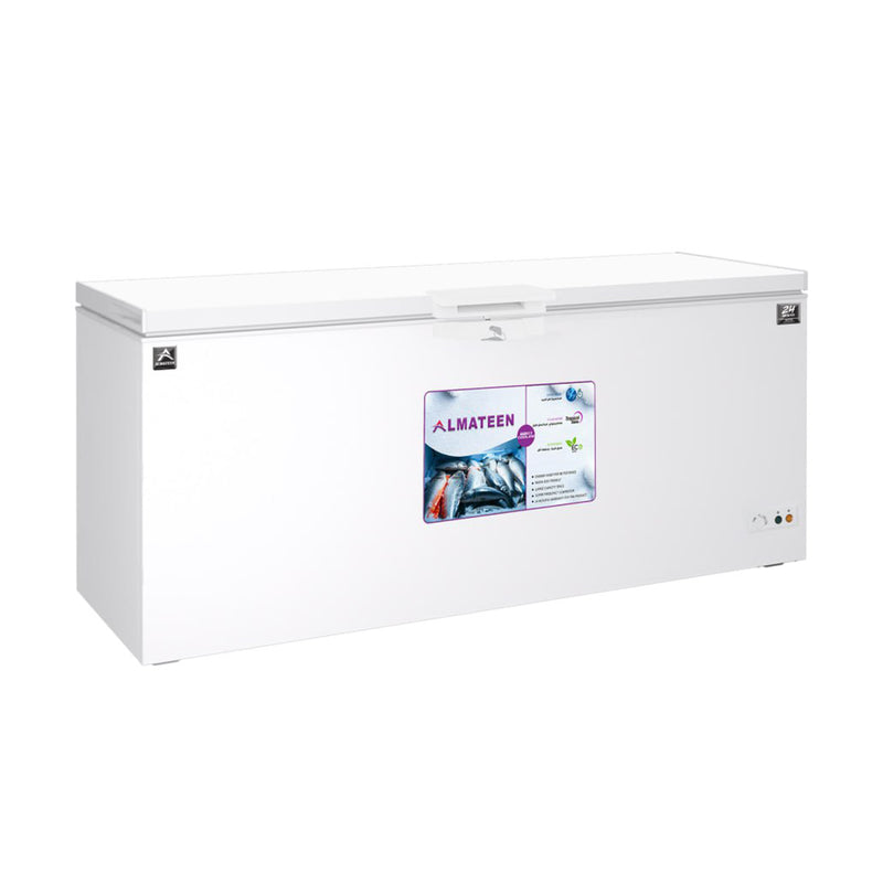 ALMATEEN DFMA600WH-TR Chest Freezer Powerful and Fast Freezing, 572L + Free gift QHMA4027BK-CH ثلاجة تجميد 20 قدم، متينة + هدية مجانية QHMA4027BK-CH