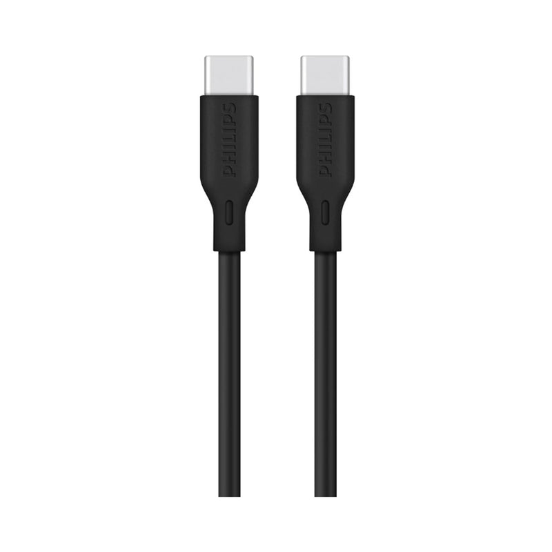 PHILIPS DLC4561CB/00 Cable Type-C to Type-C 65W, Black كيبل شحن فلبس