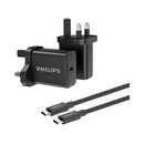 PHILIPS DLP5312NB/05 Wall charger 30W with Type C-C Cable, Black  شاحن حائط فلبس