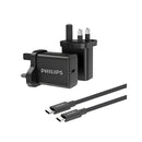 PHILIPS	DLP5313NB/05 Wall charger 45W with Type C-C Cable, Black شاحن سريع فلبس