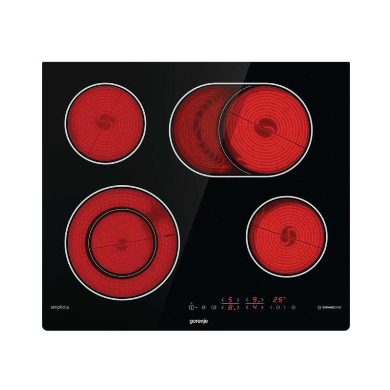 GORENJE ECT643SYB Laser Cooker 4 Burners, Black طباخ ليزري جورنجي