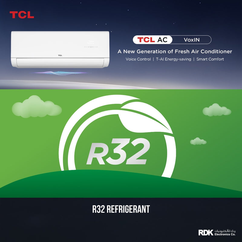 TCL TAC-24CHSD/MAX  VoxIN 2 ton T3 ربط ذكي انفيرتر 6 مراحل تحكم وتحويل تلقائي سوبر استوائي  Inverter + هدية TY-LWYR83B