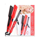 ENZO EN-3888W Professional 2-in-1 Hair Straightener and Curler, Red كاوية شعر اينزو
