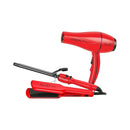 ENZO EN-6309 3-in-1 Professional Ceramic Pro Hair Care Styling Set, Red شسوار شعر اينزو
