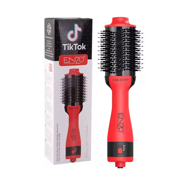 ENZO EN4115A-RED Hair Dryer Brush, Red