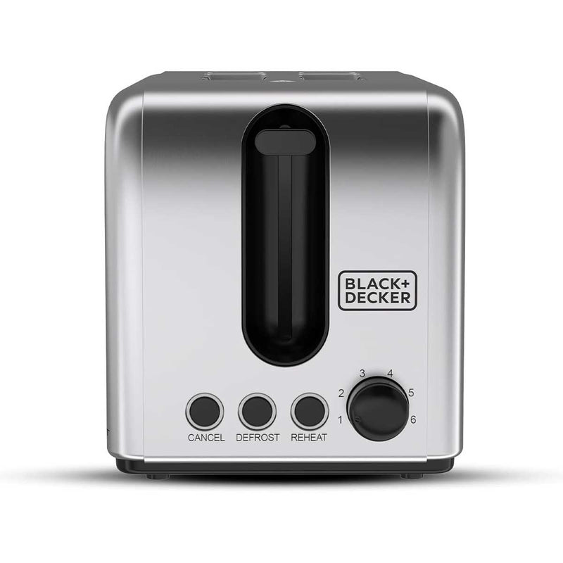BLACK & DECKER 498 , ET244-B5 Toaster, 2-Slice, 1050W, Stainless Steel محمصة