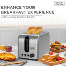 BLACK & DECKER 498 , ET244-B5 Toaster, 2-Slice, 1050W, Stainless Steel محمصة