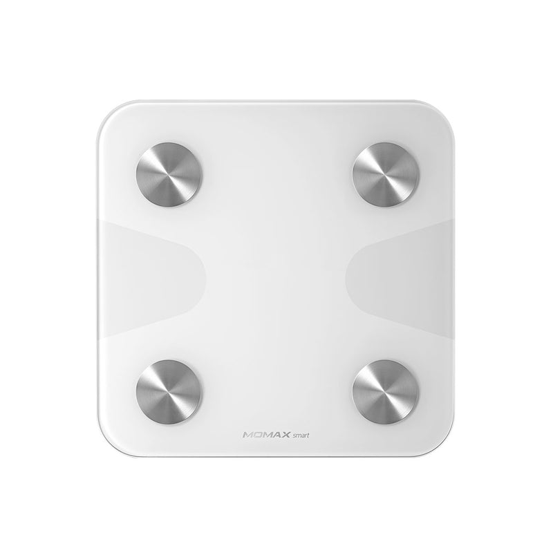 MOMAX 175976 EW2SW Lite Tracker IoT Body Scale, White ميزان الجسم الذكي موماكس
