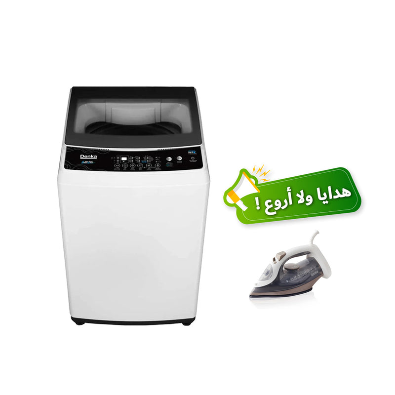 DENKA EWM-1500TLWH Top Loading  12kg غسالة فول أوتوماتيك +IST-2400BWهدية