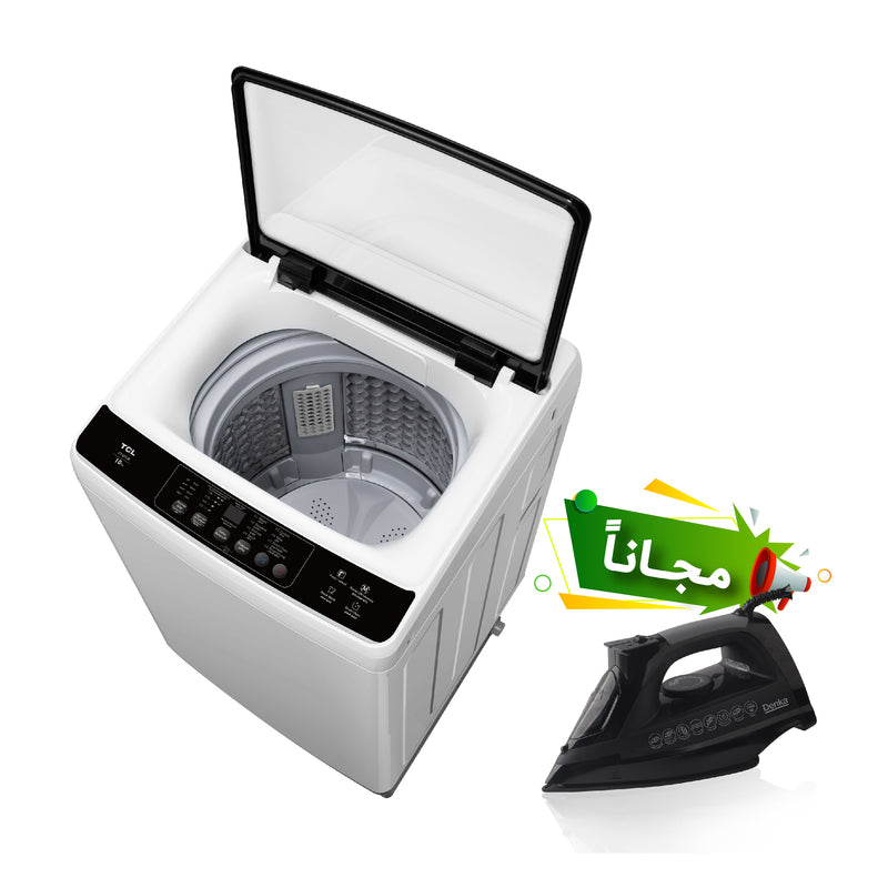 TCL F710TLW Top Load Washer 10kg غسالة ملابس تعبئة علوية + IST-2400PB هدية