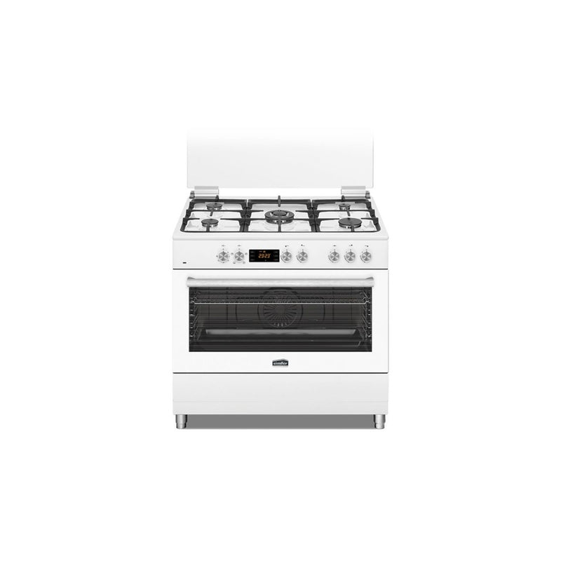 SIMFER F9504SEWBB 5 Burners Gas Cooker, White