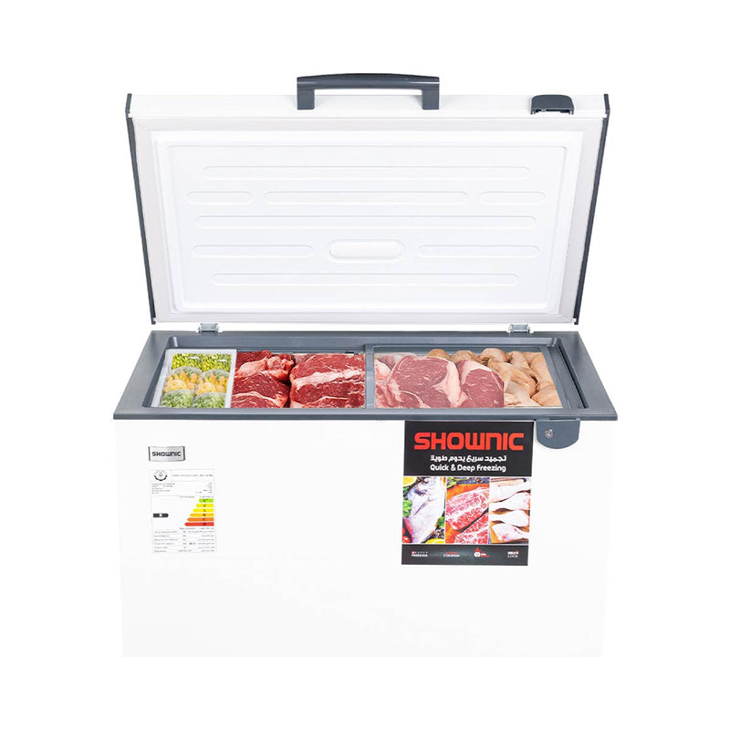 SHOWNIC FC-258AW Chest Freezer 7ft, White مجمدة شونك 7 قدم