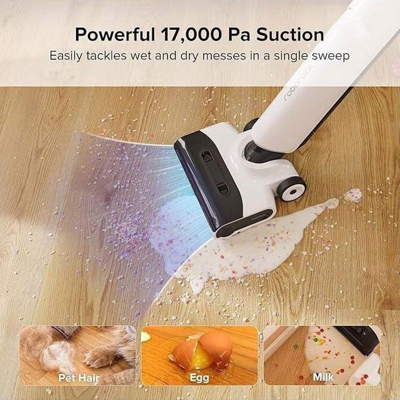 ROBOROCK FLEXI Lite 17000Pa Suction - Hot Water Self-Cleaning, White  مكنسة روبوت روبوروك