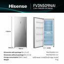 HISENSE FV3N509NAI Upright Freezer Inverter, 509L/18ft