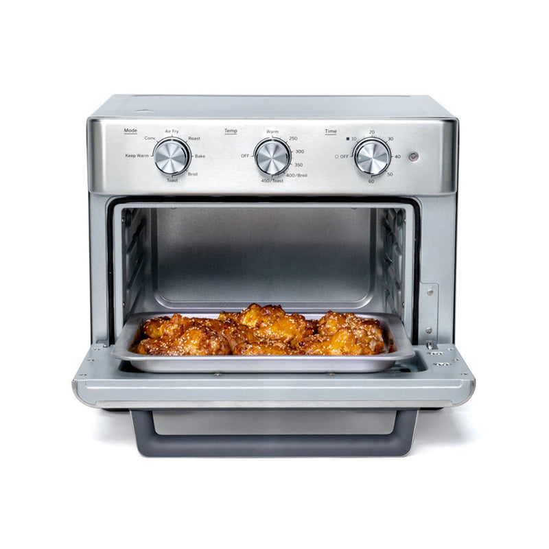 GE G9OAABSSPSS Mechanical Air Fry 7-in-1 Toaster Oven, Stainless Steel