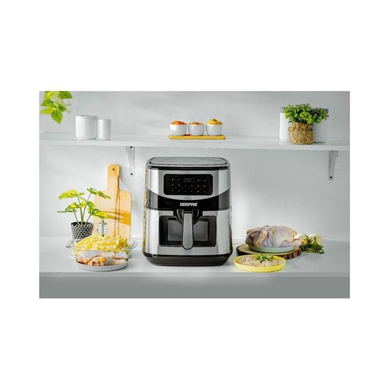 GEEPAS GAF37524 Digital Air Fryer, Silver قلاية هوائية جيباس