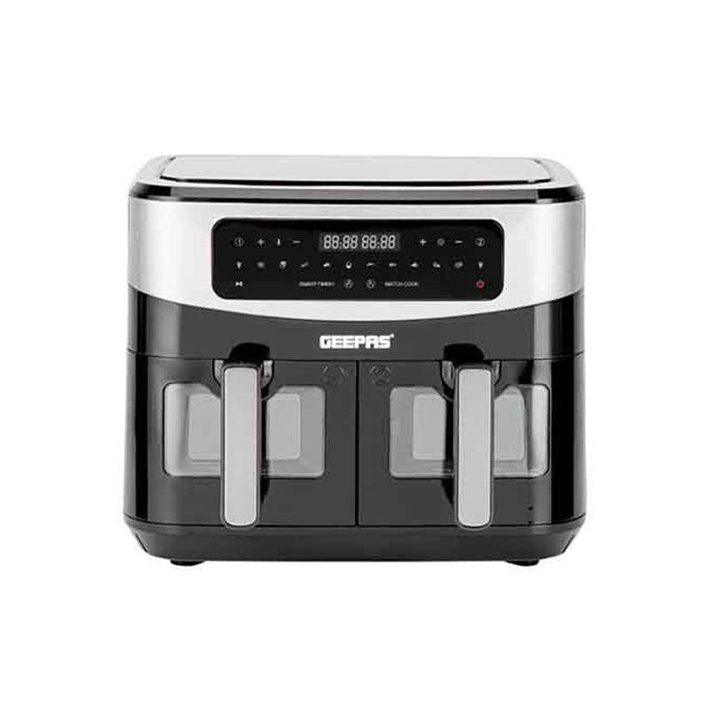 GEEPAS GAF37525UK 9L Dual Basket Digital Air Fryer مقلاة هوائية رقمية بسلة مزدوجة جيباس