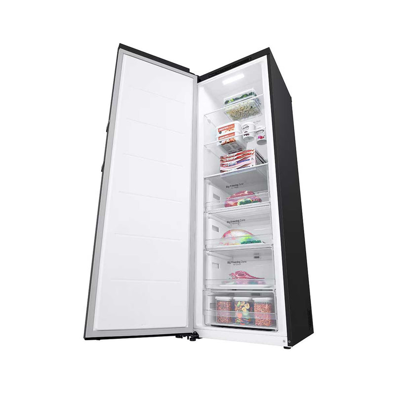 LG GC-B514EAFM One Door freezer 324L, Door Cooling, Linear Cooling, Black