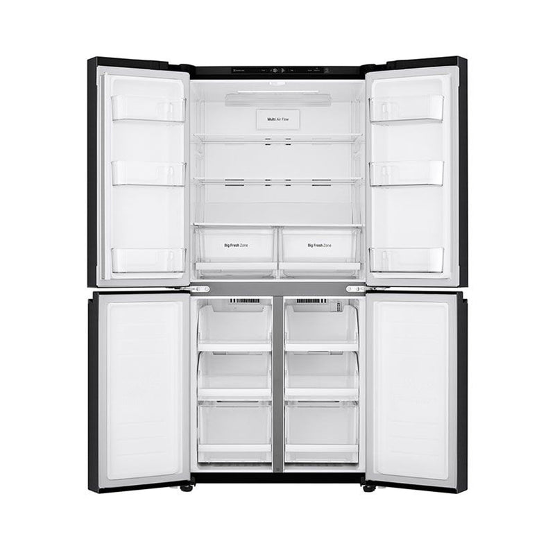 LG GCB-334DVL Four Doors Refrigerator 594L, Black - ثلاجة ال جي  أربع أبواب بتقنية التشخيص الذكي