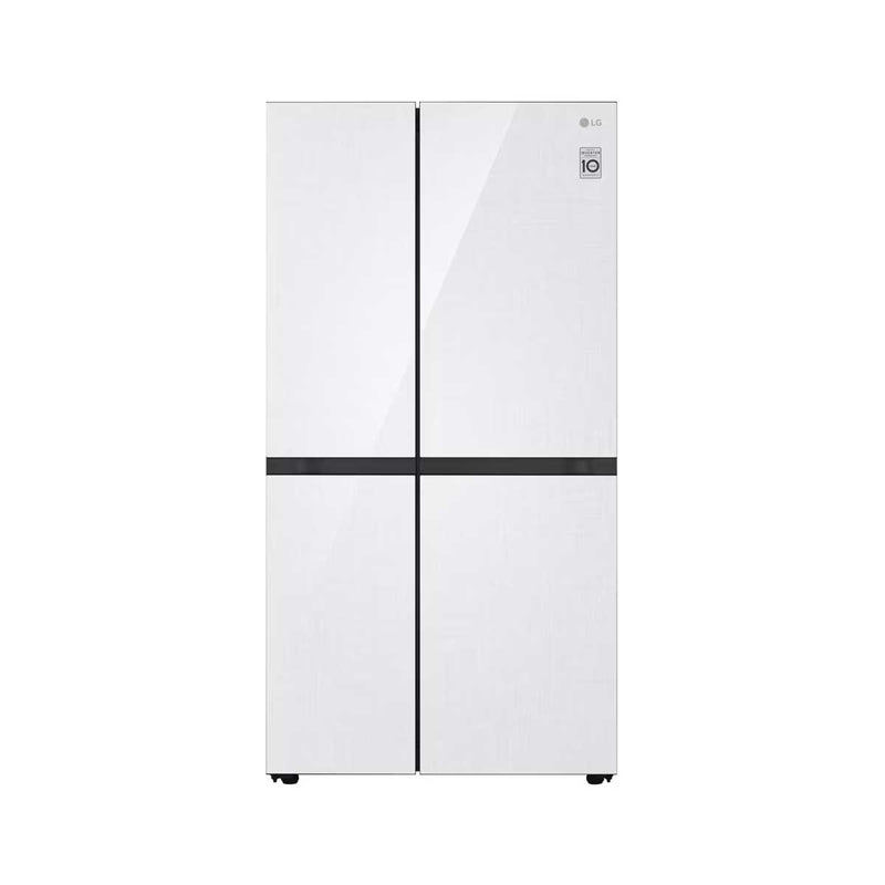 LG GCB-287GNWC Side by Side 647L Refrigerator, Inverter Compressor, Multi AirFlow, White Glass Color