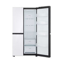 LG GCB-287GNWC Side by Side 647L Refrigerator, Inverter Compressor, Multi AirFlow, White Glass Color