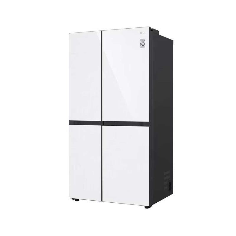 LG GCB-287GNWC Side by Side 647L Refrigerator, Inverter Compressor, Multi AirFlow, White Glass Color