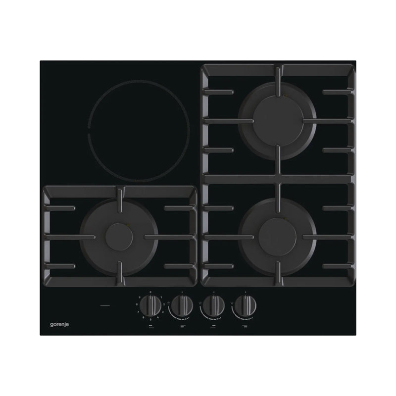 GORENJE GCE681BSC Combined cooking hob, Black طباخ مشترك غازي وكهربائي جورنجي