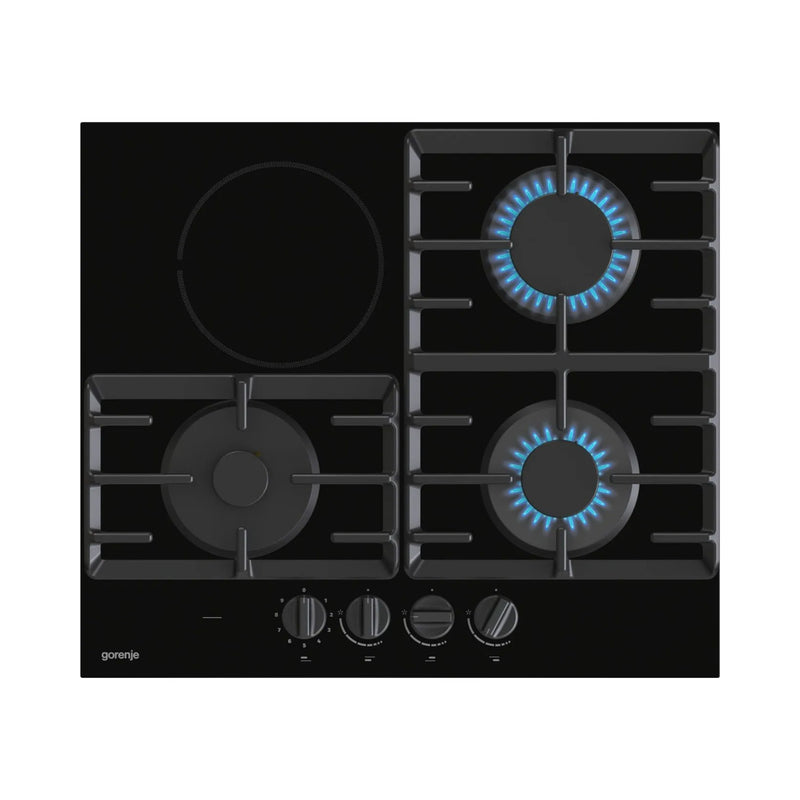 GORENJE GCE681BSC Combined cooking hob, Black طباخ مشترك غازي وكهربائي جورنجي
