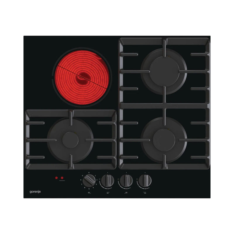 GORENJE GCE681BSC Combined cooking hob, Black طباخ مشترك غازي وكهربائي جورنجي