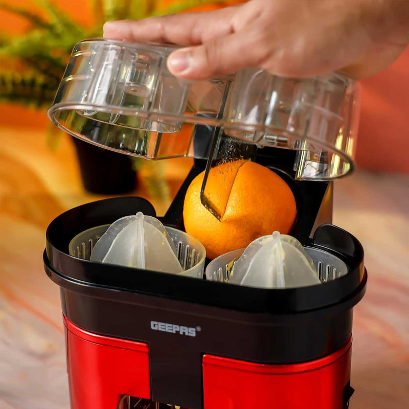 GEEPAS GCJ5347 Citrus Juicer Double Squeez, Red معصارة جيباس